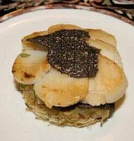 Scallop Truffle and Leek Nest